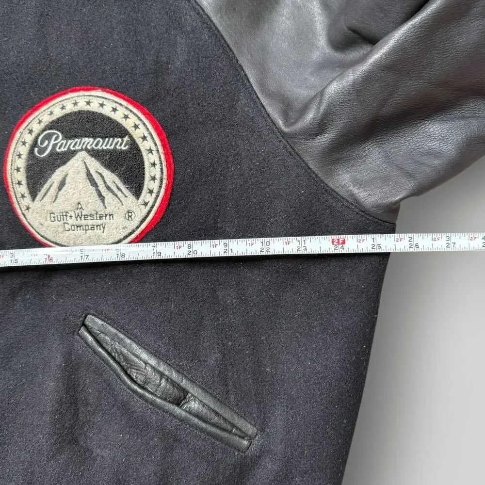 RARE VTG 1987 Beverly Hills Cop 2 Production Team Mens XL Jacket Leather Wool